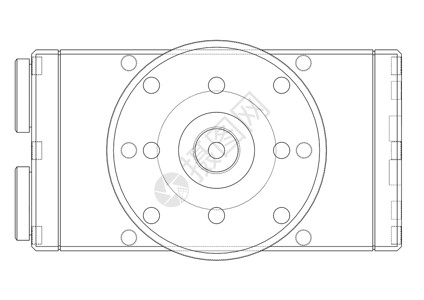 抽象行业对象概念 韦克托螺丝技术加工制造业轮廓框架工程工业装置机械背景图片