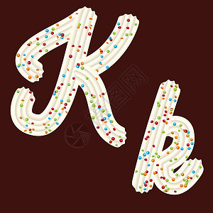 诱惑性脚本造型 字体设计 3D字母K背景图片