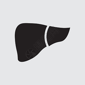纤维化肝脏和肝病的医疗说明性说明插画