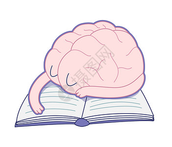 心理学书睡脑脑合集学生记忆专注知识想像力考试学习解剖学科学卡通片设计图片