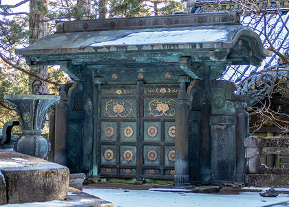 由日本Nikko的Toshogu神庙内殿神迹拍摄世界遗产寺庙将军旅行历史性神社宗教建筑遗产文化背景