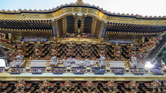 东照宫日本Nikko的托绍古神社旅行世界遗产寺庙遗产佛教徒历史性历史文化将军建筑背景