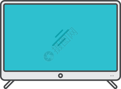 电视监视器图标平面 vecto手表技术屏幕电子背景图片