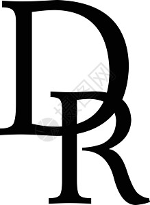 优雅的经典字母表字母符号符号艺术插图黑色背景图片
