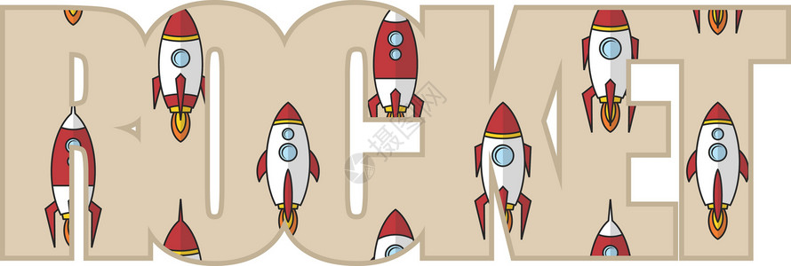 火箭科学太空航海者主题 vecto卡通片艺术月亮漫画宇航员红色行星木星火星冒险背景图片
