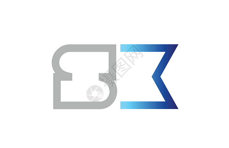 蓝色灰色字母字母符号标志组合设计商业创造力插图公司身份标识背景图片