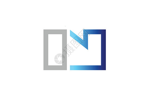 蓝色灰色字母字母符号标志组合设计公司商业标识身份创造力插图背景图片