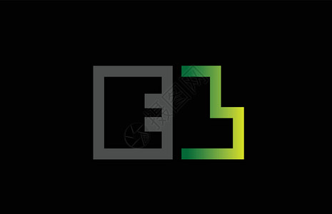 绿色灰色黑灰字母字母标识组合设计黑色身份公司插图创造力商业背景图片
