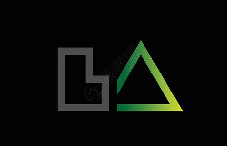 绿色灰色黑灰字母字母标识组合设计插图商业黑色创造力公司身份背景图片
