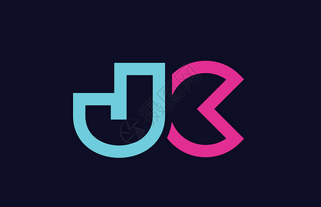 Jc Jc 蓝色粉红色多彩字母表字母标志组合背景图片