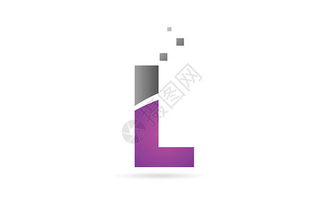 用于徽标图标设计的粉红色灰色字母L标识公司身份插图粉色坡度创造力商业背景图片