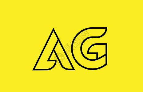 黄色信AG A G 徽标组合公司(Compatan)插画