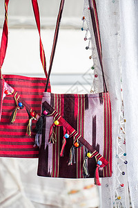 传统风格手工编织袋文化织物市场购物解雇钱包背景图片