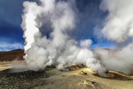 地热学间歇泉火山高清图片