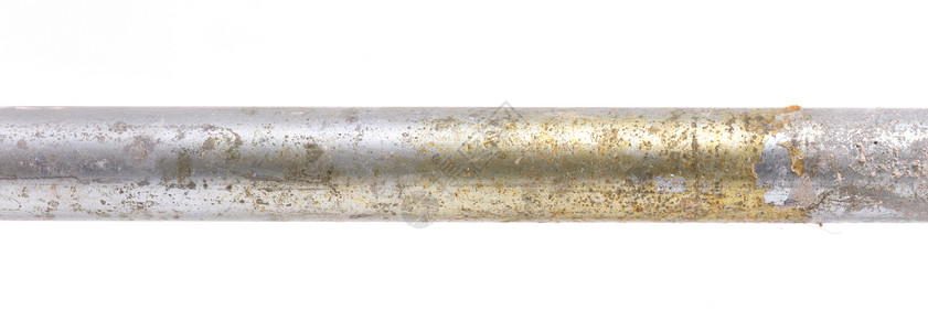 白色金属管白色上隔离的旧金属管道合金渠道金属管圆柱角落工程圆圈建造团体气体背景