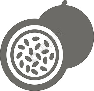 可口百香果百香果图标 百香果 热带水果热情情调异国果汁插图食物插画
