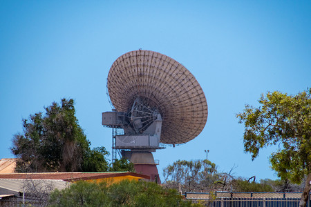 政务中心双子座西澳大利亚Carnarvon空间和历史博物馆历史卫星天线 西澳大利亚月亮天文学月球交易轨道探索控制中心收音机历史性背景