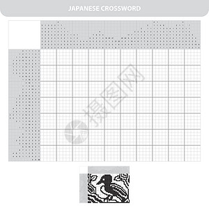 日本旅游图Bird 黑白日本填字对答 非图对答设计图片