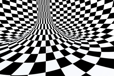 螺纹线条黑白条纹重复线条三维渲染艺术黑色白色网格房间漩涡创造力墙纸同心催眠背景