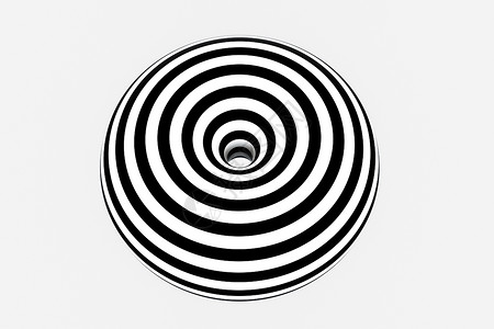 螺纹线条黑白条纹重复线条三维渲染旋转曲线白色螺纹网格创造力疗法黑色催眠编辑背景