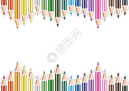 五彩铅笔中的彩色铅笔设计图片