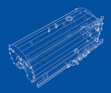 工业锅炉大纲  3 的矢量渲染模型3d龙头金属设施蓝图管子工厂阀门技术插画