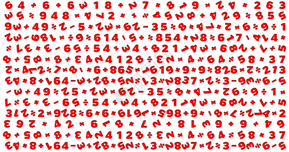 数字背景代码白色红色插图墙纸数学背景图片