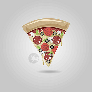 我怎么辣么可爱披萨 皮兹拉徽章 意大利食品餐厅标志插画