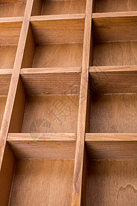 紧闭木箱和隔间木头盒子棕色工具箱案件白色框架架子正方形车厢背景图片
