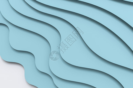 3d渲染多层剪纸插画背景等级纸板曲线插图小路海浪制度艺术工艺卡片背景图片
