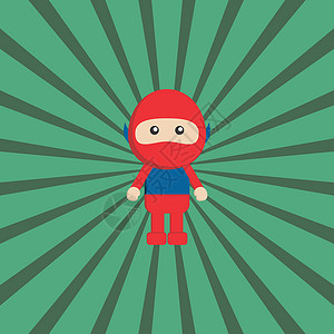 小超级英雄平面卡通极客男生漫画艺术面具英雄微笑孩子背景图片