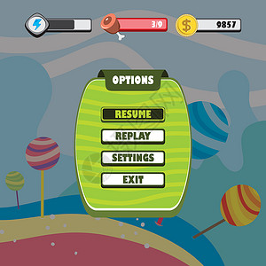 游戏 ui 菜单应用程序移动 ap行动互联网用户角色屏幕男生手机孩子界面糖果背景图片