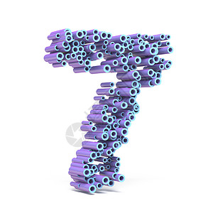 紫色蓝色字体由管7 3 制成管道图形插图技术塑料圆柱线条粉碎白色工业背景图片