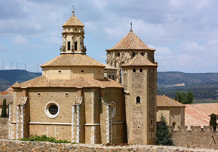 西班牙修道院建筑学旅行教会历史历史性景点旅游背景图片