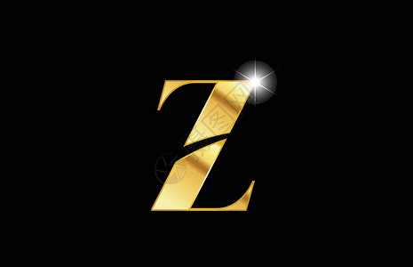 字母表字母 z 金金色金属金属标志图标设计背景图片