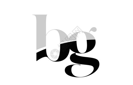 bg bg g 黑白标志图标设计身份商业插图推广白色公司品牌黑色标识背景图片
