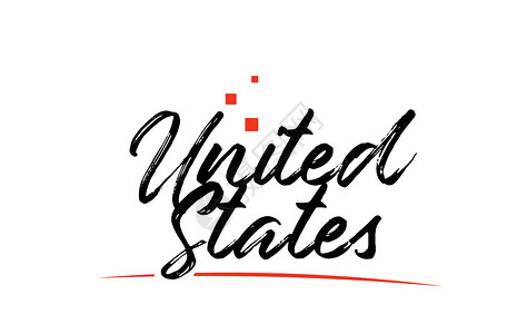 美国国家打字词文本 用于标识图标的标语卡片徽章插图创造力身份公司背景图片