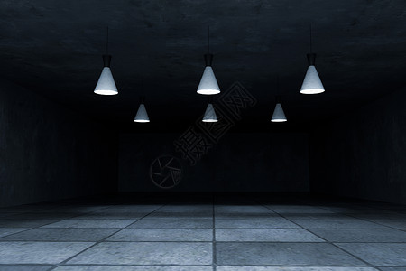 3d 渲染空房间与精致的顶灯品牌建筑框架画廊频闪展示射线场景文件夹光束背景图片