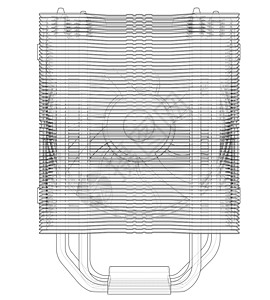 韦瑟勒Cpu 科勒概念 韦克托空气电脑草图金属流动散热器处理器硬件径向扇子设计图片