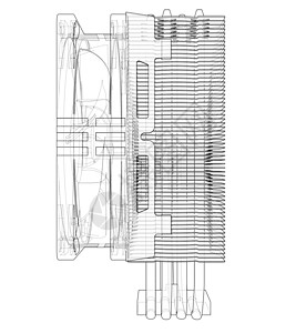Cpu 科勒概念 韦克托冷却剂冷却硬件扇子翅膀温度径向电子流动电脑设计图片
