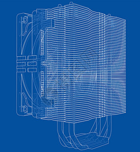 科勒里奥Cpu 科勒概念 韦克托散热器电子单元扇子金属处理器流动冷却温度硬件设计图片