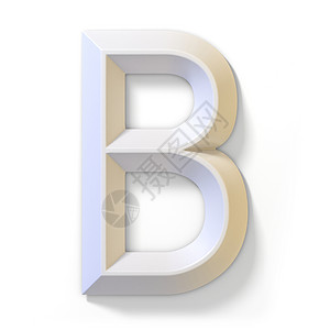 白维字体字母 B 3D背景图片