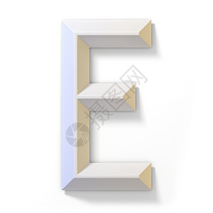 白维字体字母 E 3D背景图片