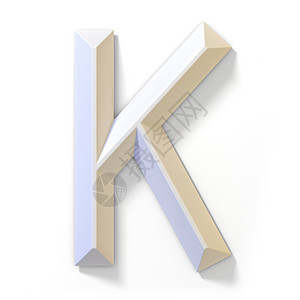 白色立体字体 LETTER K 3背景图片