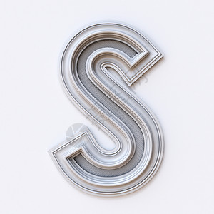 白色图片框字体 S 3D 字母背景图片