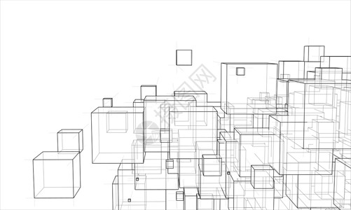 矢量抽象框背景创造力迷宫立方体推介会插图盒子网络艺术细胞技术背景图片
