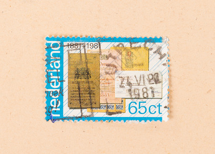 1980年荷兰 荷兰印制的印有一张邮票背景图片