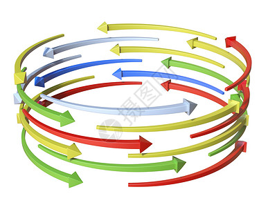 彩色线条箭头彩色箭头圆柱图 3背景