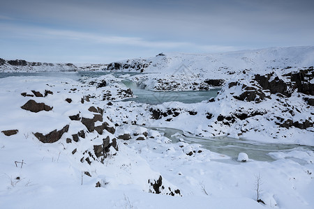 乌里达福斯旅游白雪皑皑高清图片