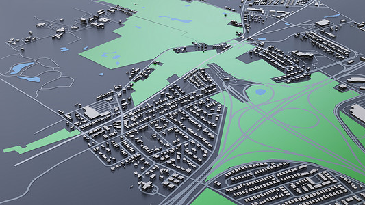 地图3d素材3D 未来派城市建筑科幻商业技术圆顶建筑学金融摩天大楼外星人景观办公楼背景